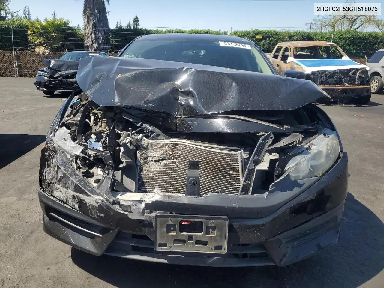 2016 Honda Civic Lx VIN: 2HGFC2F53GH518076 Lot: 53158665