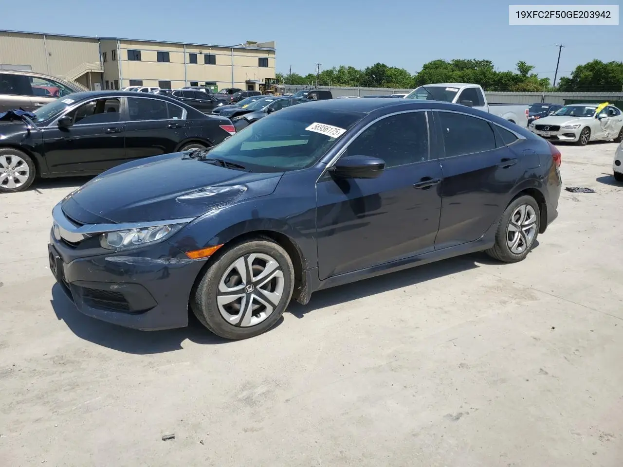 2016 Honda Civic Lx VIN: 19XFC2F50GE203942 Lot: 56956175