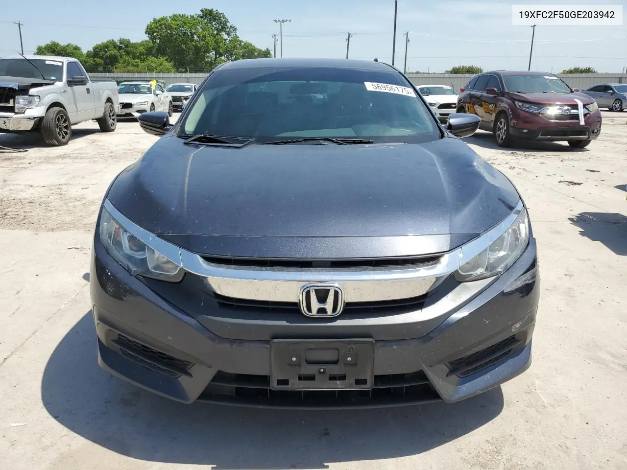 2016 Honda Civic Lx VIN: 19XFC2F50GE203942 Lot: 56956175