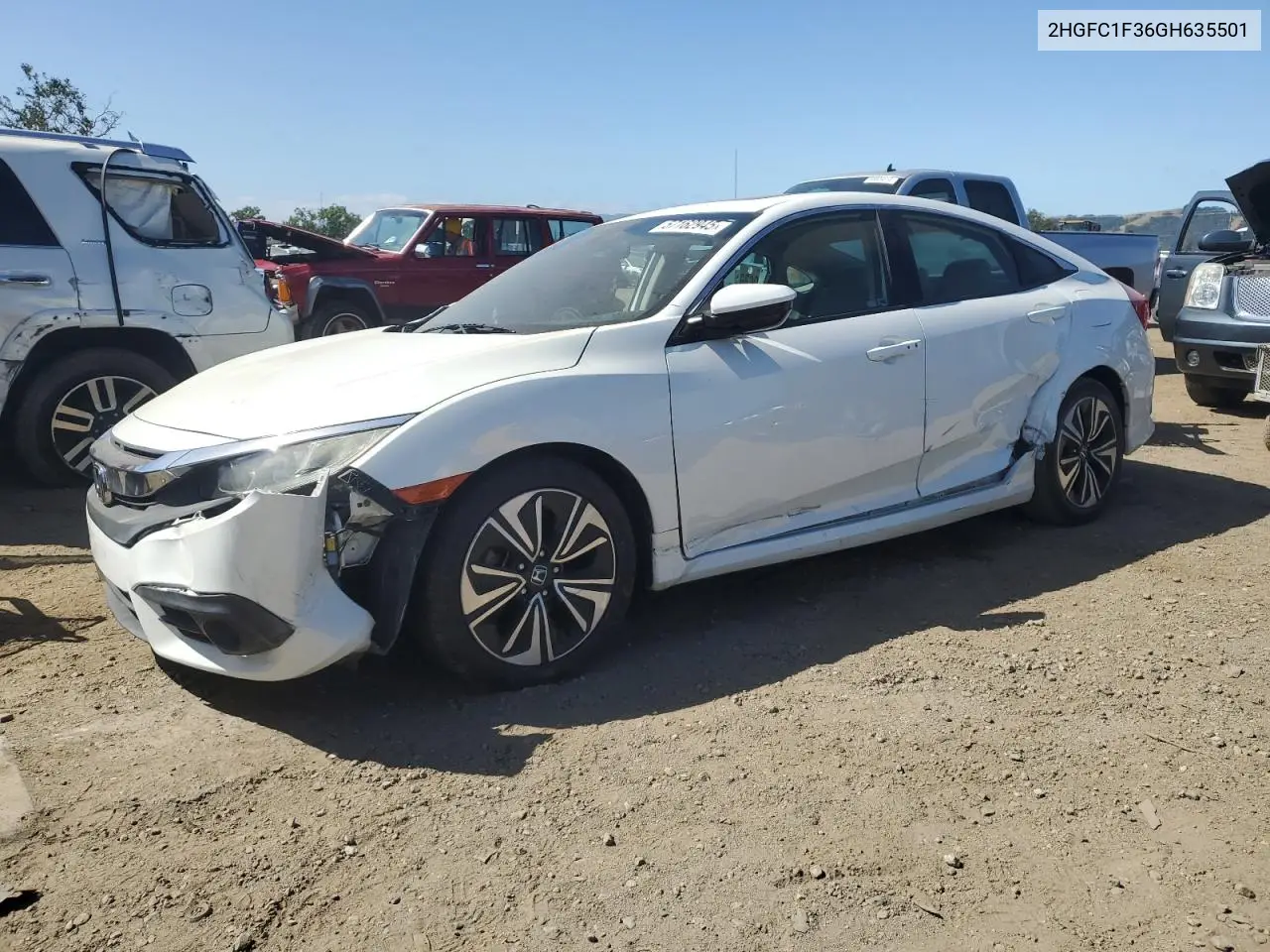 2016 Honda Civic Ex VIN: 2HGFC1F36GH635501 Lot: 57162945