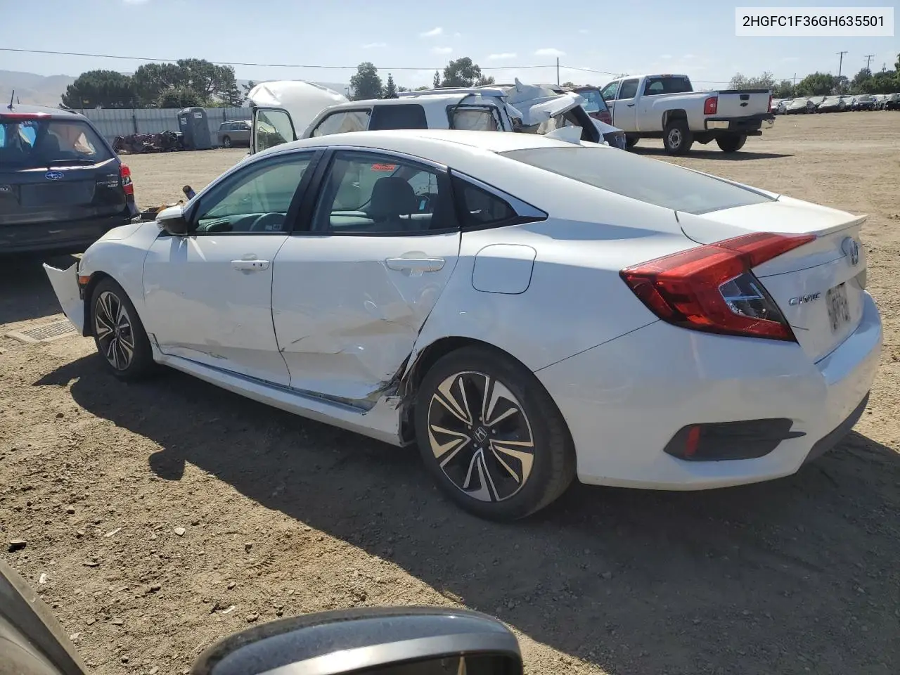 2016 Honda Civic Ex VIN: 2HGFC1F36GH635501 Lot: 57162945