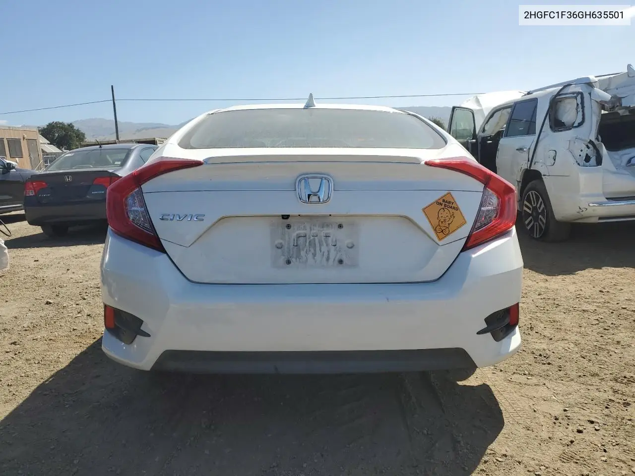 2016 Honda Civic Ex VIN: 2HGFC1F36GH635501 Lot: 57162945