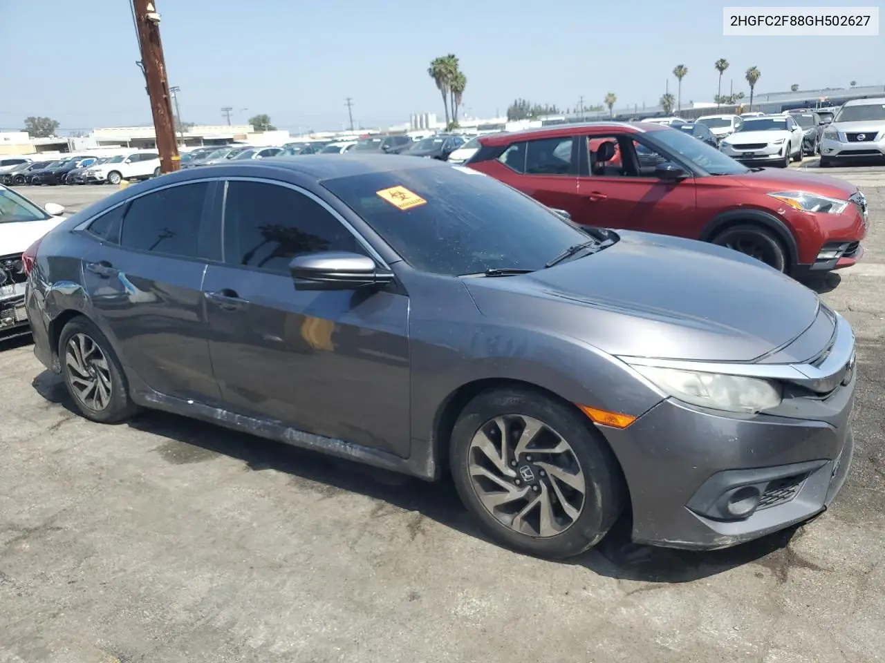 2016 Honda Civic Ex VIN: 2HGFC2F88GH502627 Lot: 58557495