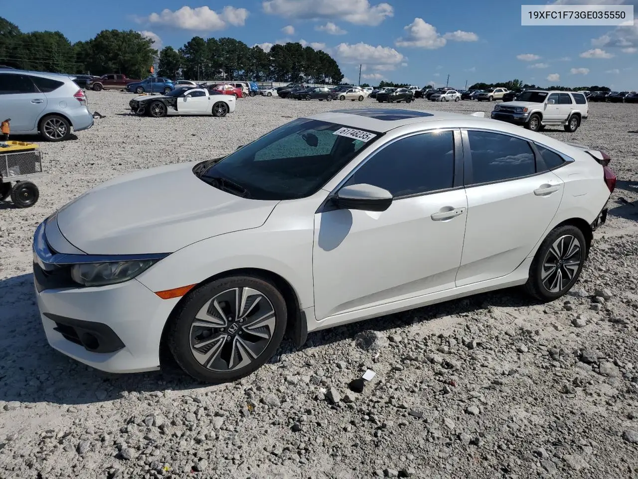 2016 Honda Civic Exl VIN: 19XFC1F73GE035550 Lot: 61748235