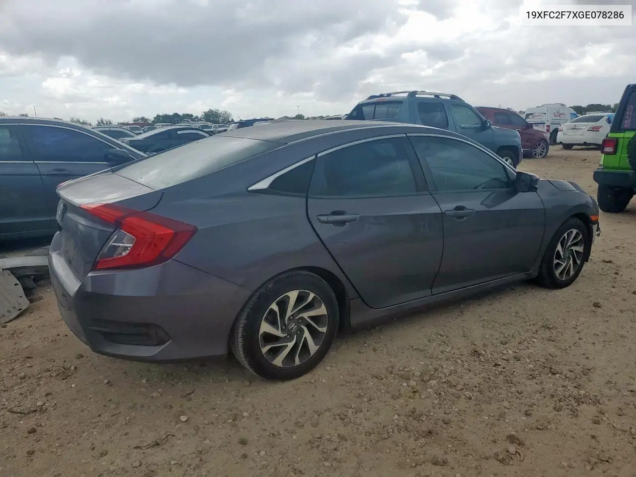 2016 Honda Civic Ex VIN: 19XFC2F7XGE078286 Lot: 62768325