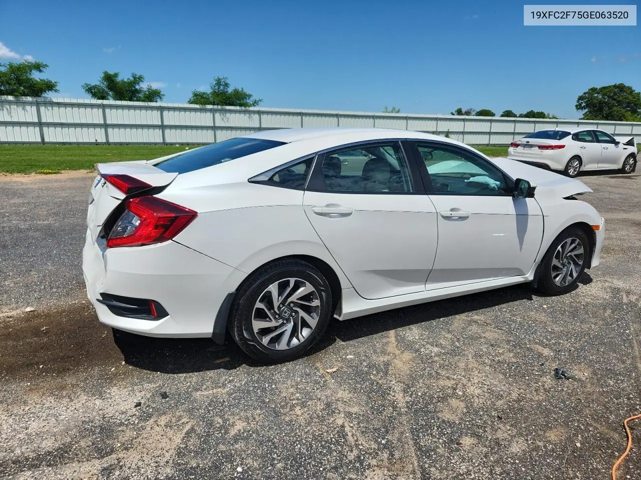 2016 Honda Civic Ex VIN: 19XFC2F75GE063520 Lot: 63121345