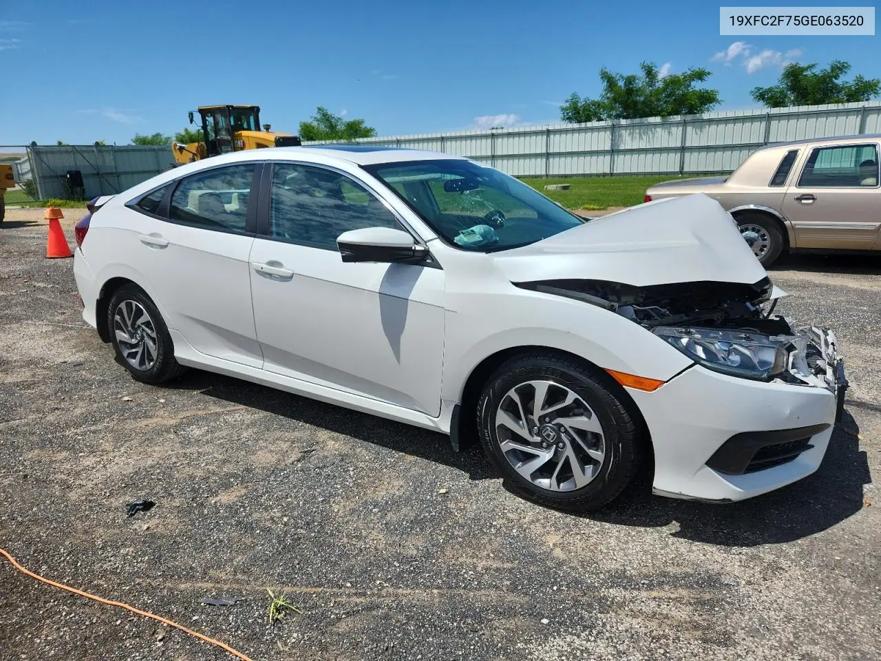 2016 Honda Civic Ex VIN: 19XFC2F75GE063520 Lot: 63121345