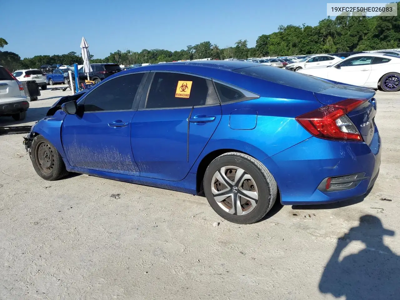 2017 Honda Civic Lx VIN: 19XFC2F50HE026083 Lot: 56945775
