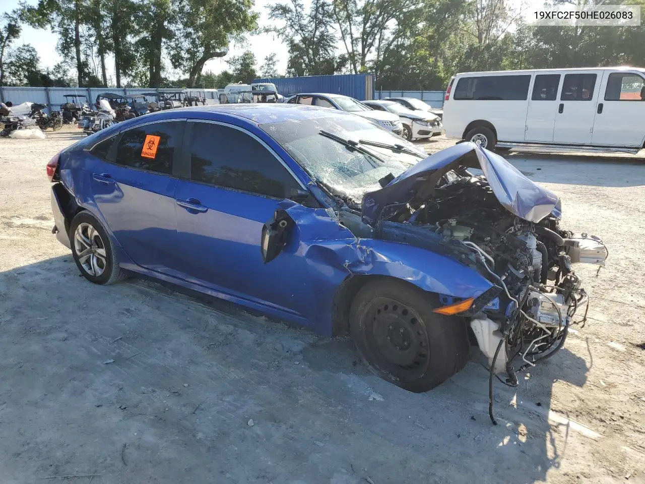 2017 Honda Civic Lx VIN: 19XFC2F50HE026083 Lot: 56945775