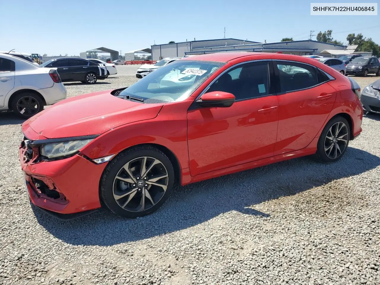 2017 Honda Civic Lx VIN: SHHFK7H22HU406845 Lot: 62942375