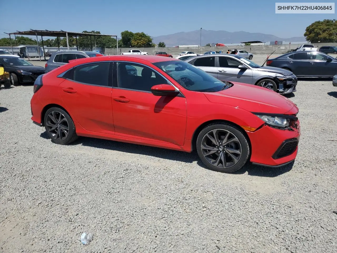 2017 Honda Civic Lx VIN: SHHFK7H22HU406845 Lot: 62942375
