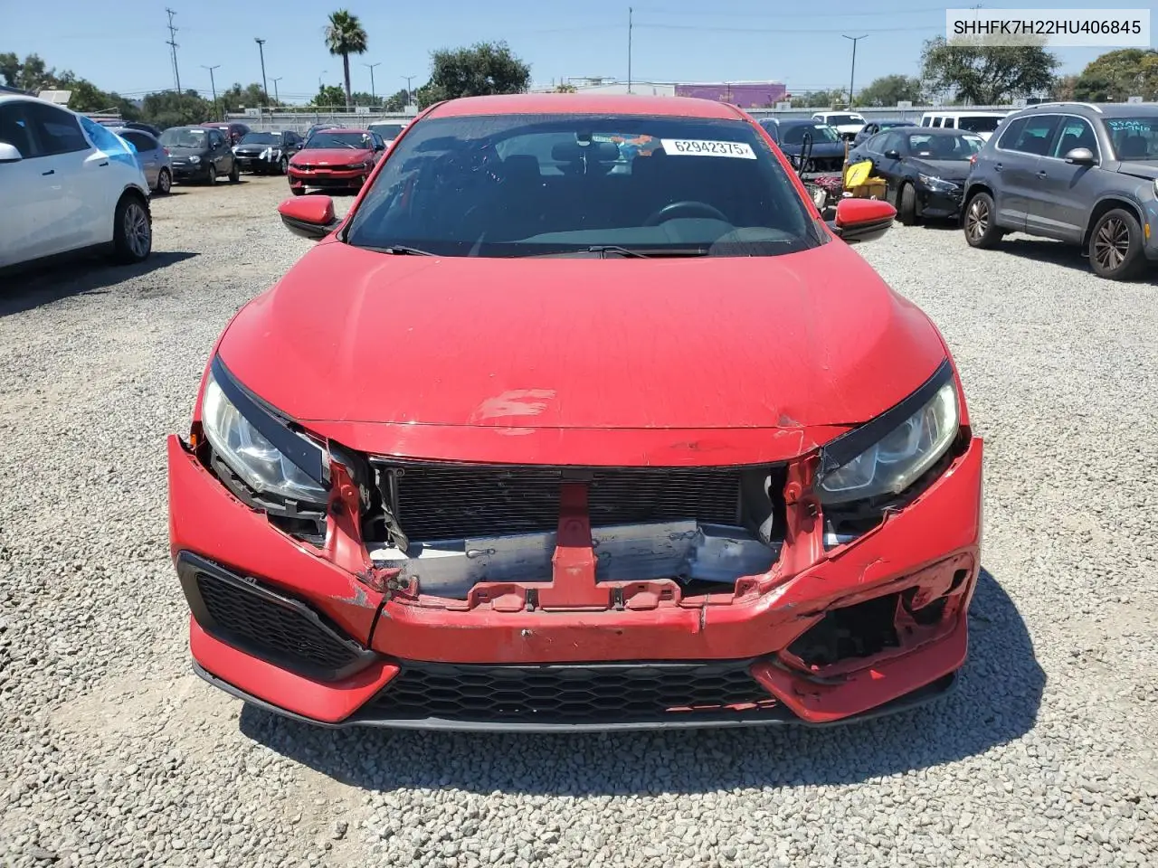 2017 Honda Civic Lx VIN: SHHFK7H22HU406845 Lot: 62942375