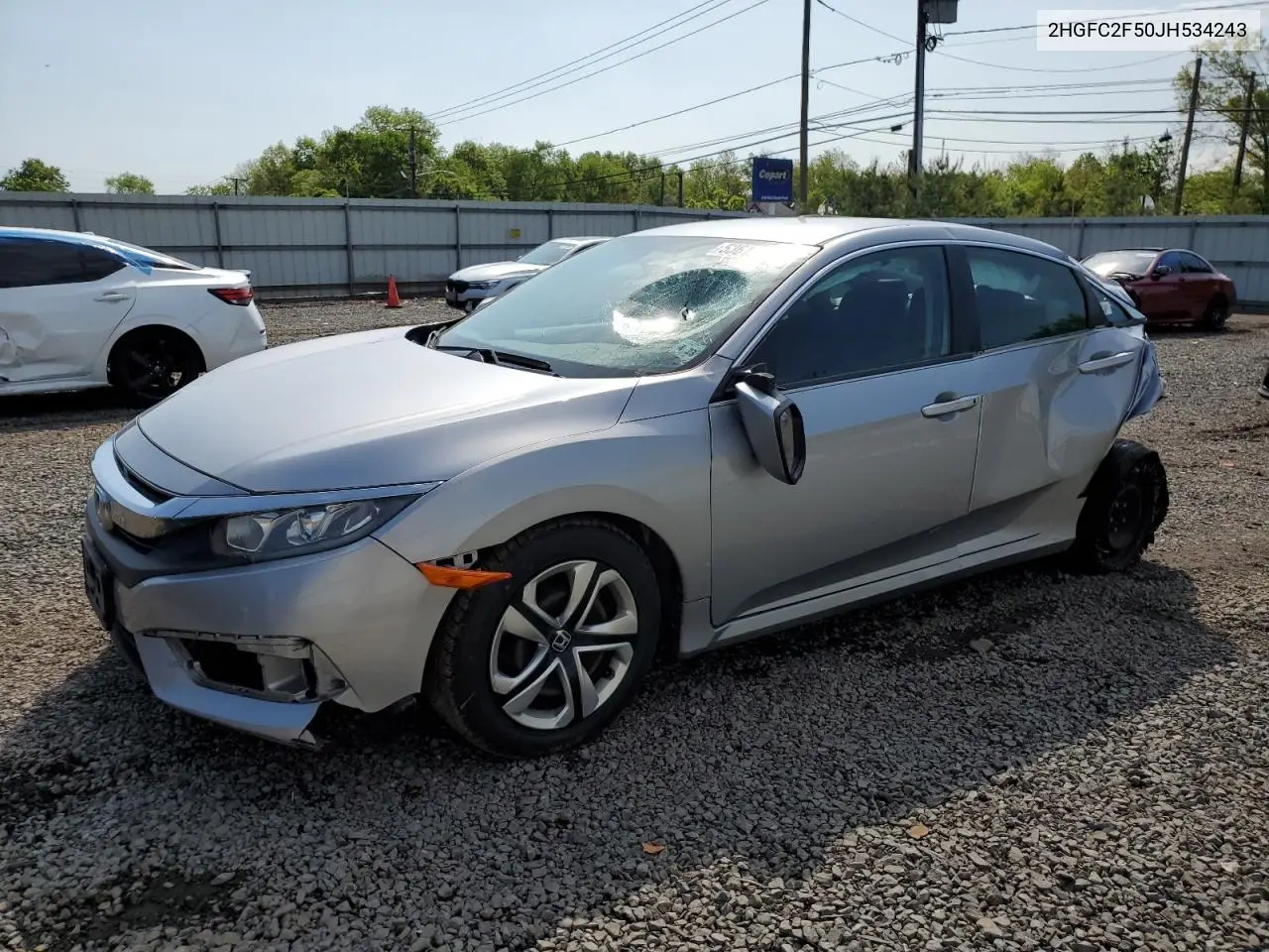 2018 Honda Civic Lx VIN: 2HGFC2F50JH534243 Lot: 53613814