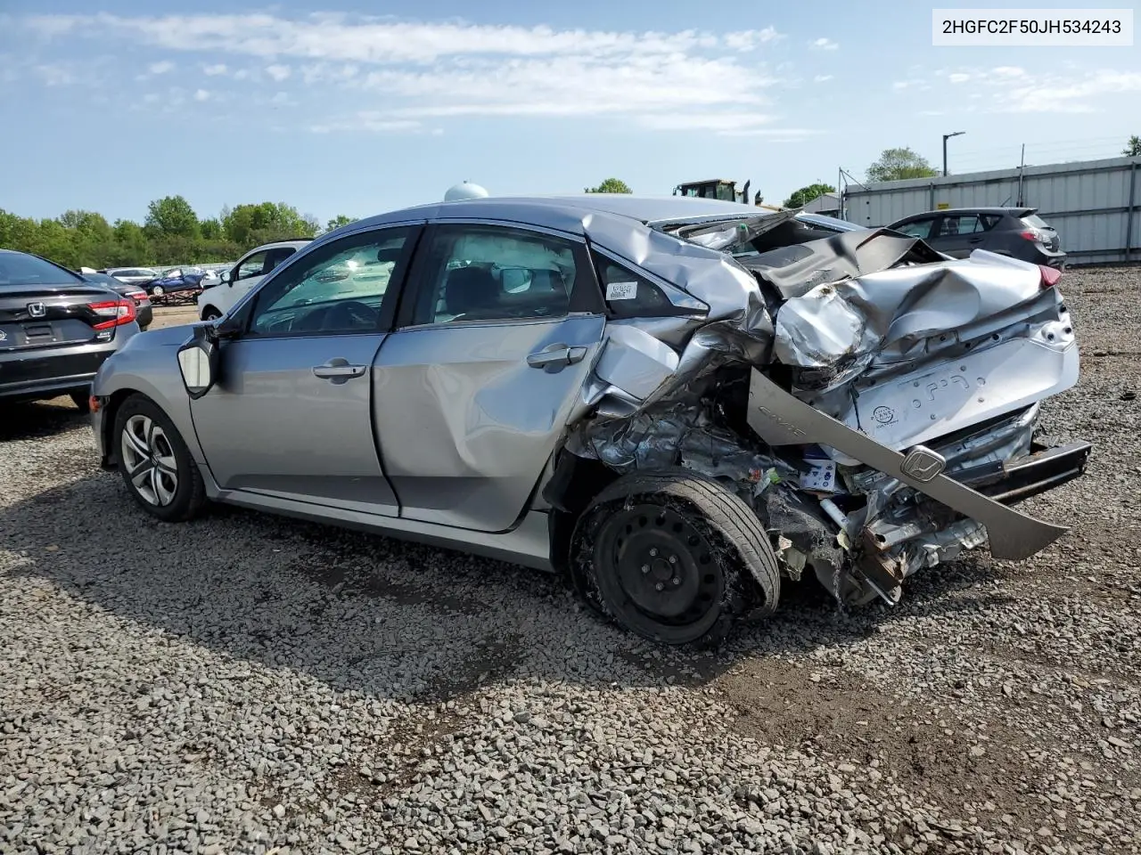 2018 Honda Civic Lx VIN: 2HGFC2F50JH534243 Lot: 53613814
