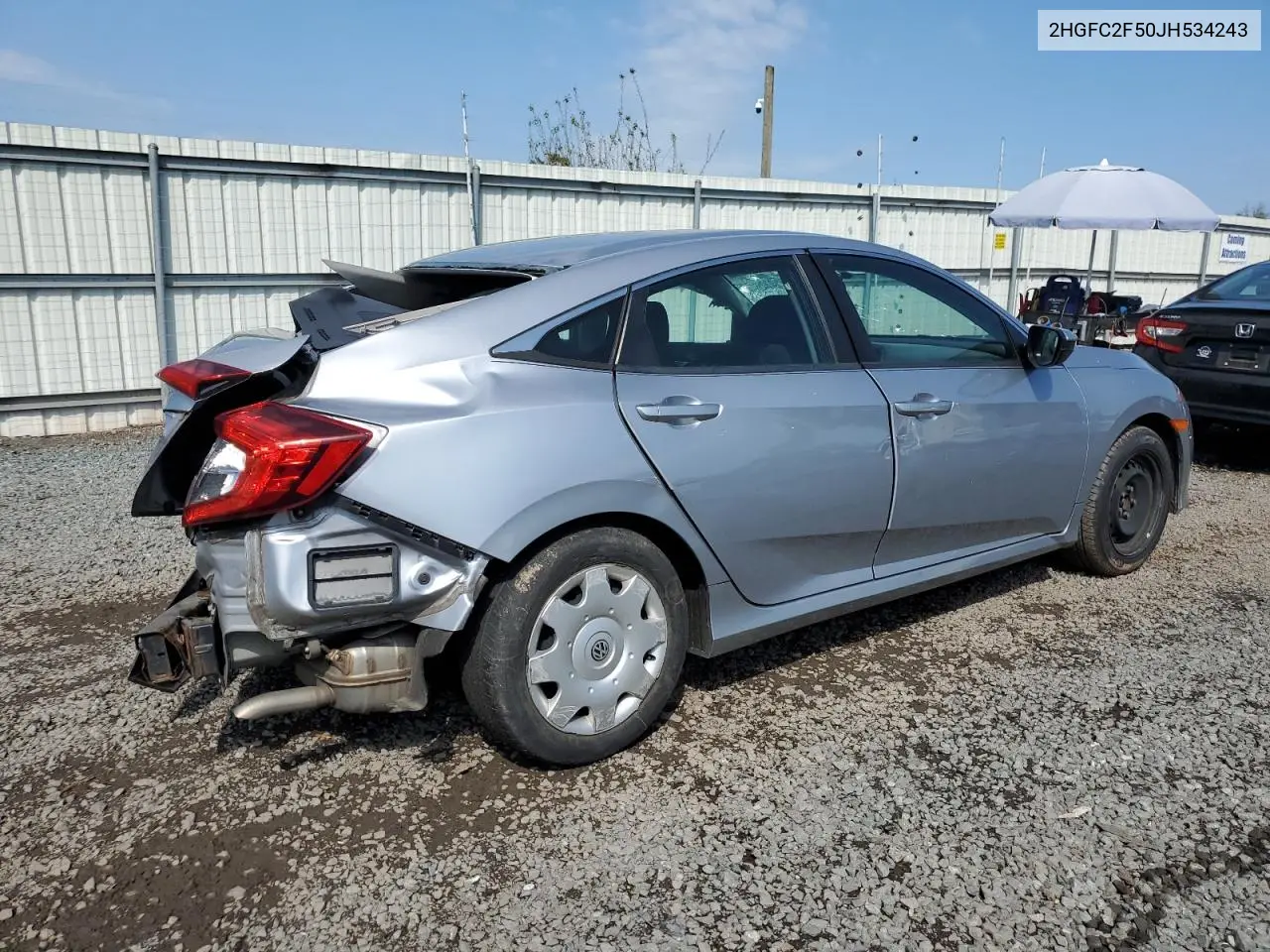 2018 Honda Civic Lx VIN: 2HGFC2F50JH534243 Lot: 53613814