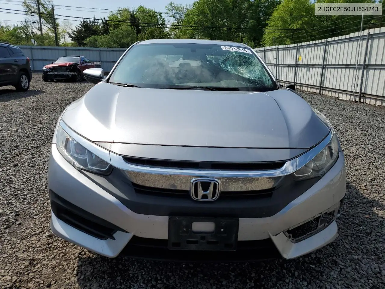 2018 Honda Civic Lx VIN: 2HGFC2F50JH534243 Lot: 53613814