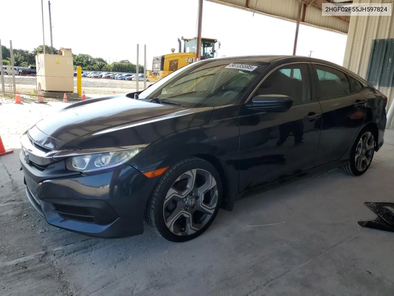 2018 Honda Civic Lx VIN: 2HGFC2F55JH597824 Lot: 56135595