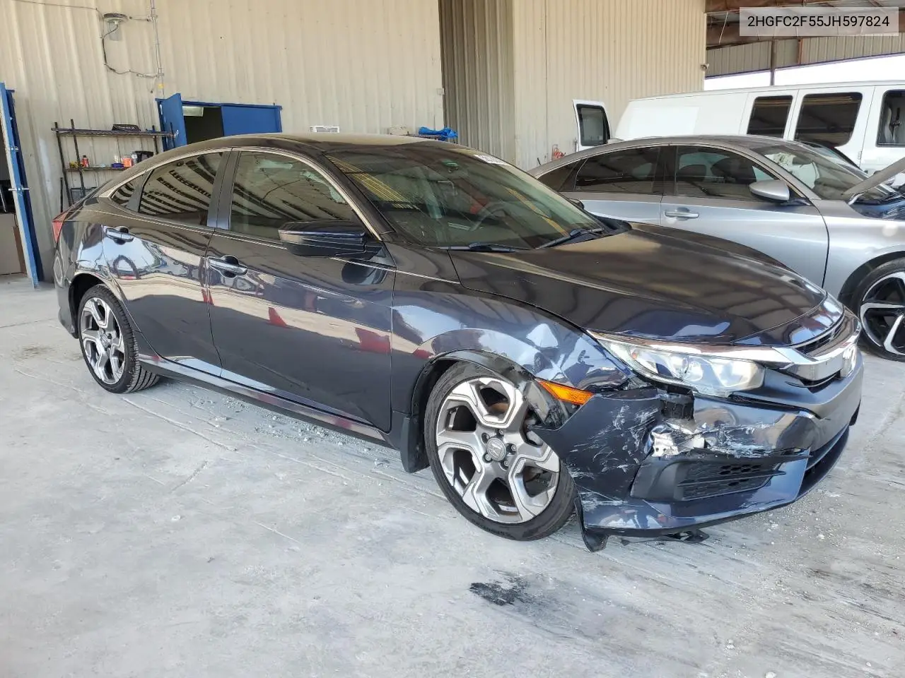 2018 Honda Civic Lx VIN: 2HGFC2F55JH597824 Lot: 56135595