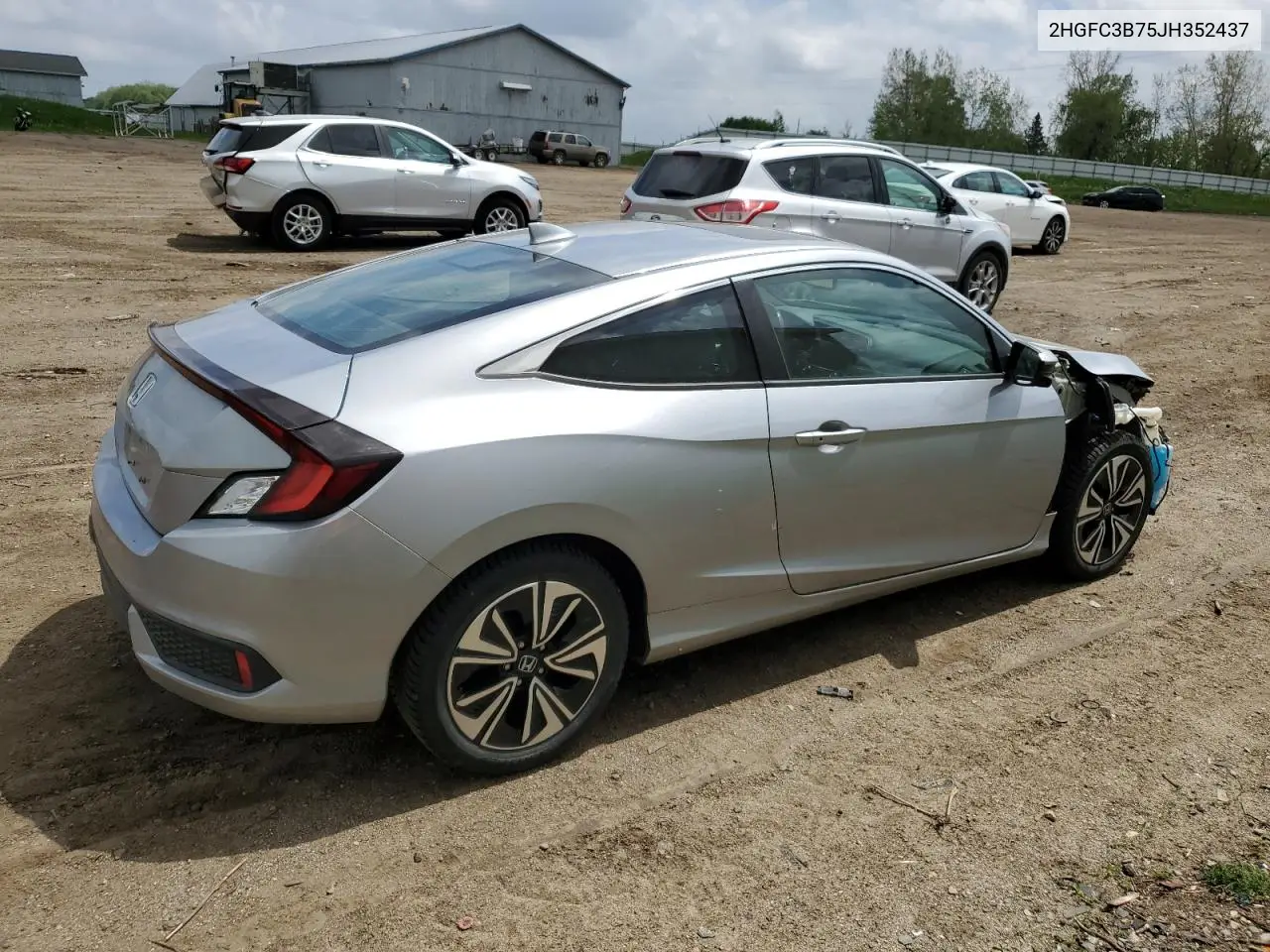 2018 Honda Civic Exl VIN: 2HGFC3B75JH352437 Lot: 56481415
