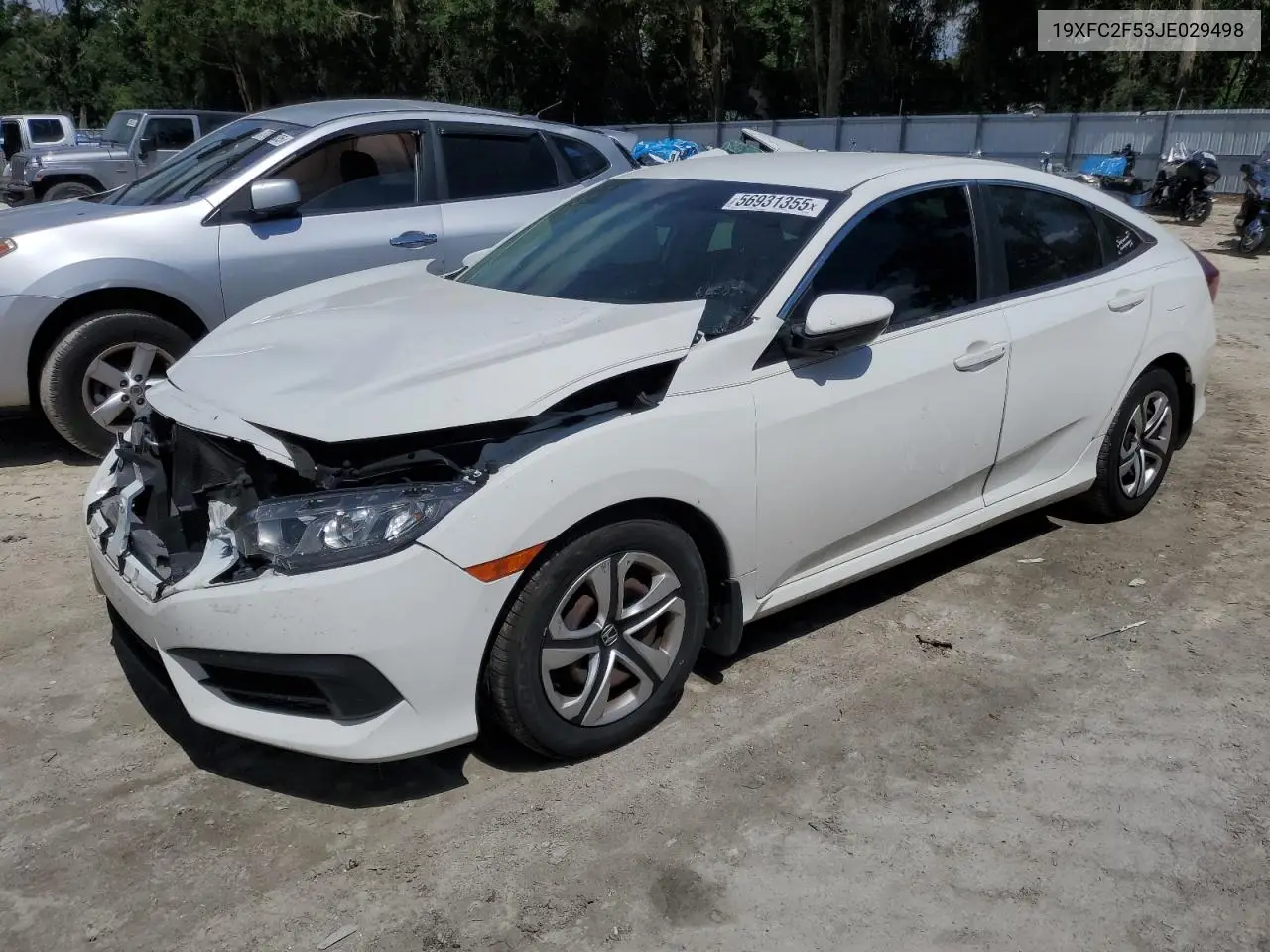 2018 Honda Civic Lx VIN: 19XFC2F53JE029498 Lot: 56931355