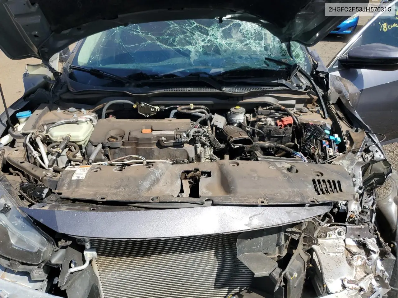 2018 Honda Civic Lx VIN: 2HGFC2F53JH570315 Lot: 58602985