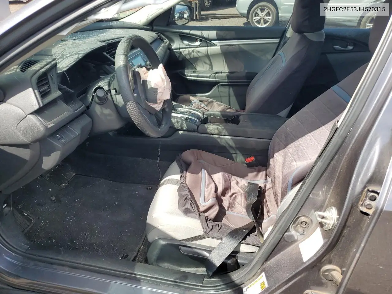 2018 Honda Civic Lx VIN: 2HGFC2F53JH570315 Lot: 58602985