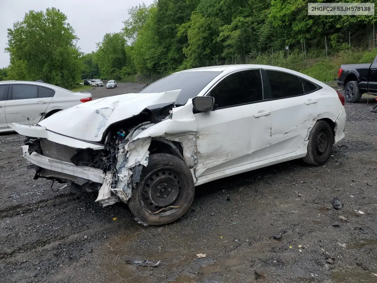 2018 Honda Civic Lx VIN: 2HGFC2F53JH578138 Lot: 58770855