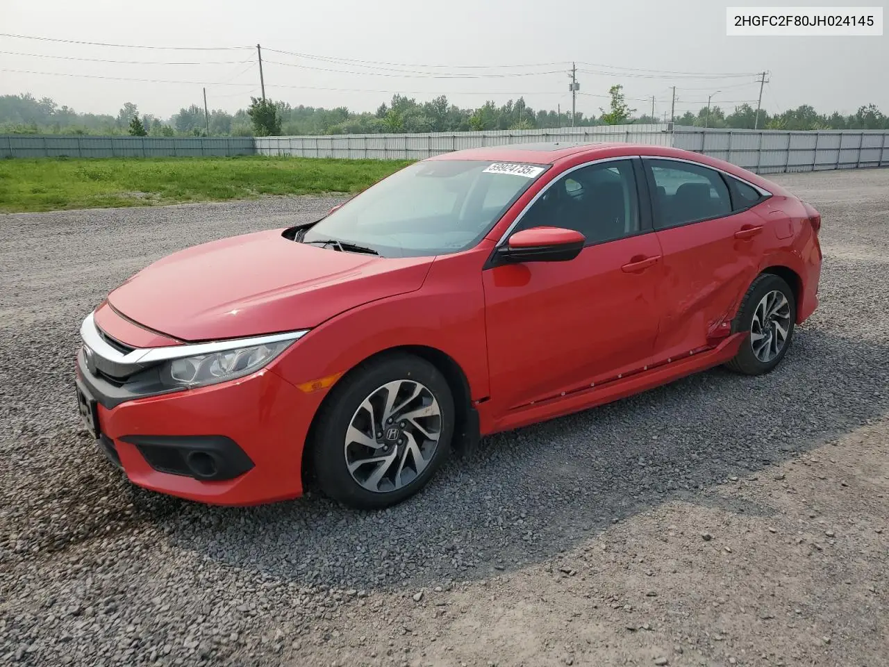 2018 Honda Civic Ex VIN: 2HGFC2F80JH024145 Lot: 59924735
