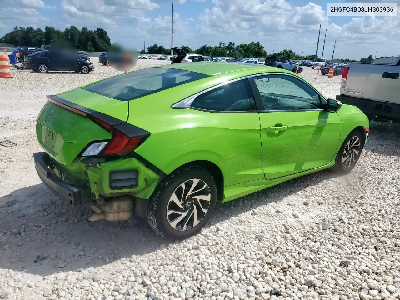 2018 Honda Civic Lx VIN: 2HGFC4B08JH303936 Lot: 61468795