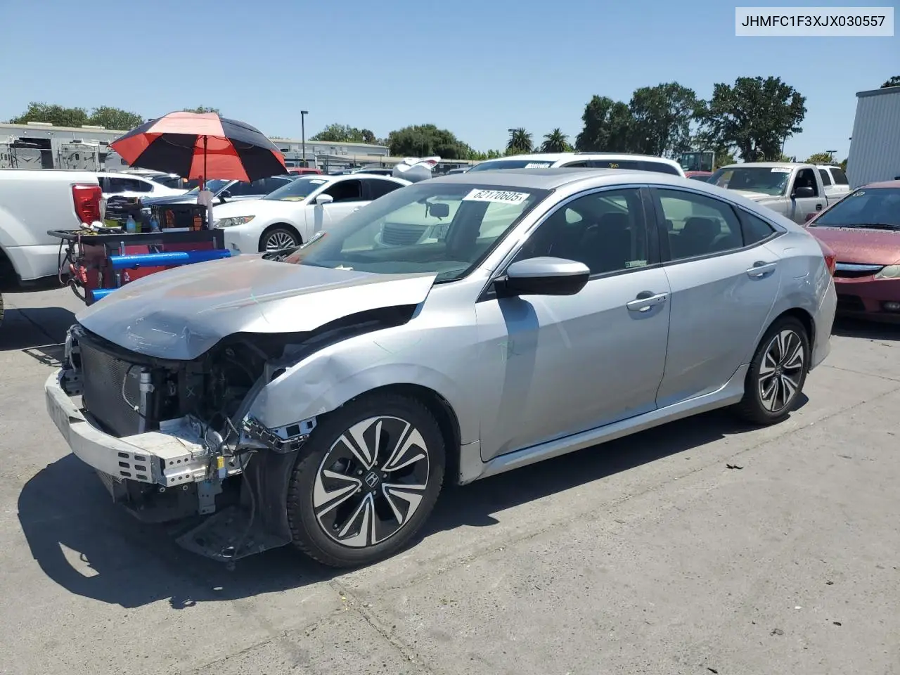 2018 Honda Civic Ex VIN: JHMFC1F3XJX030557 Lot: 62170605