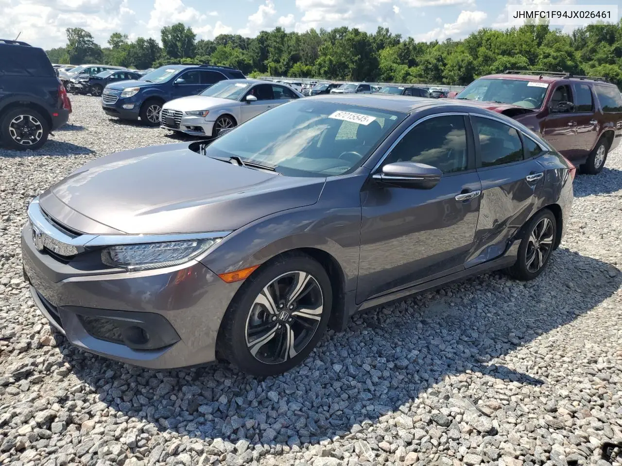 2018 Honda Civic Touring VIN: JHMFC1F94JX026461 Lot: 62215545