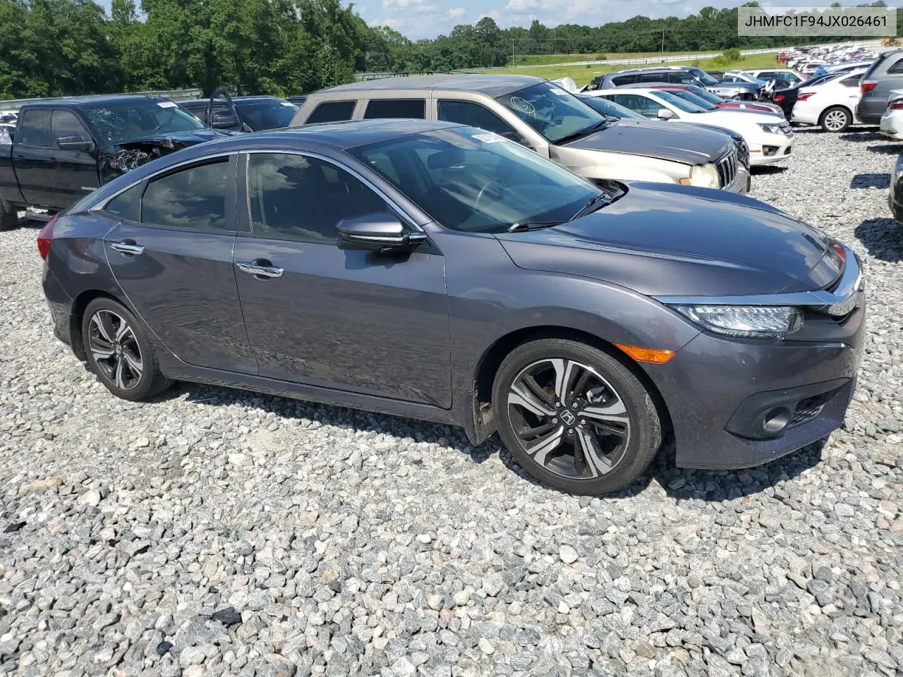 2018 Honda Civic Touring VIN: JHMFC1F94JX026461 Lot: 62215545