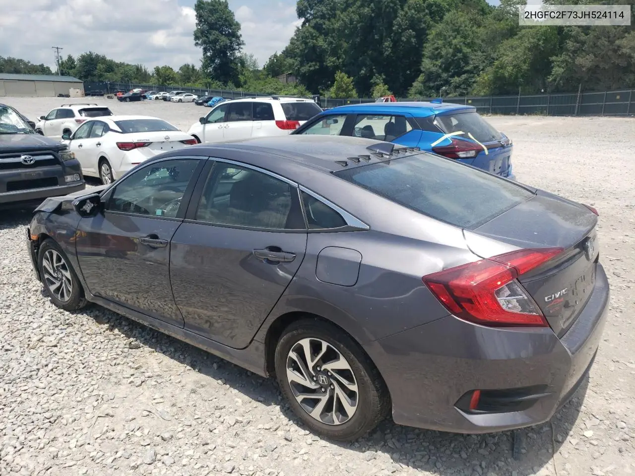 2018 Honda Civic Ex VIN: 2HGFC2F73JH524114 Lot: 62479225