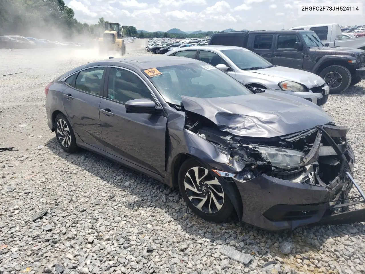 2018 Honda Civic Ex VIN: 2HGFC2F73JH524114 Lot: 62479225