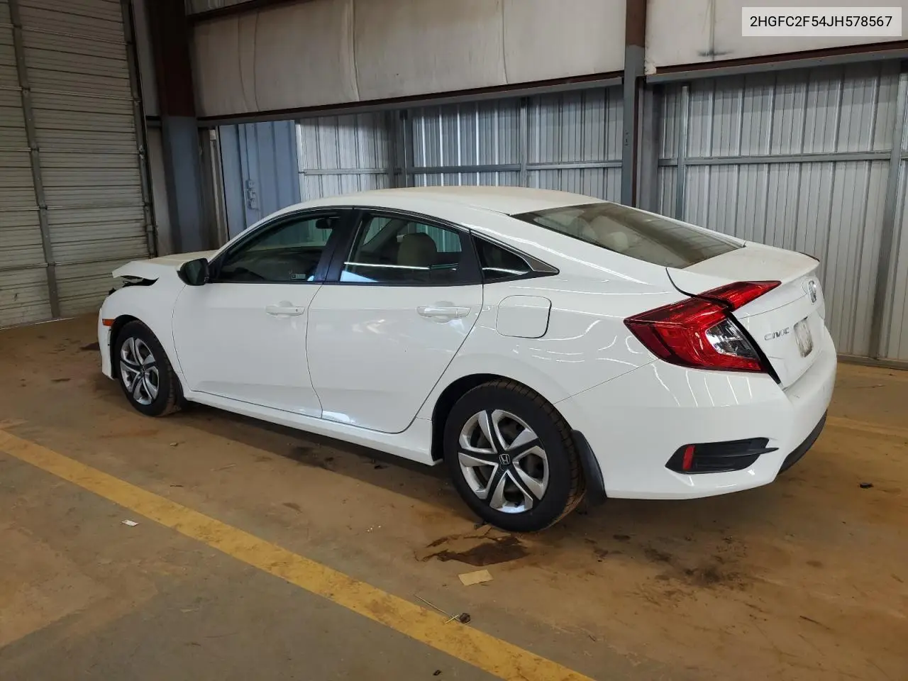 2018 Honda Civic Lx VIN: 2HGFC2F54JH578567 Lot: 62667855