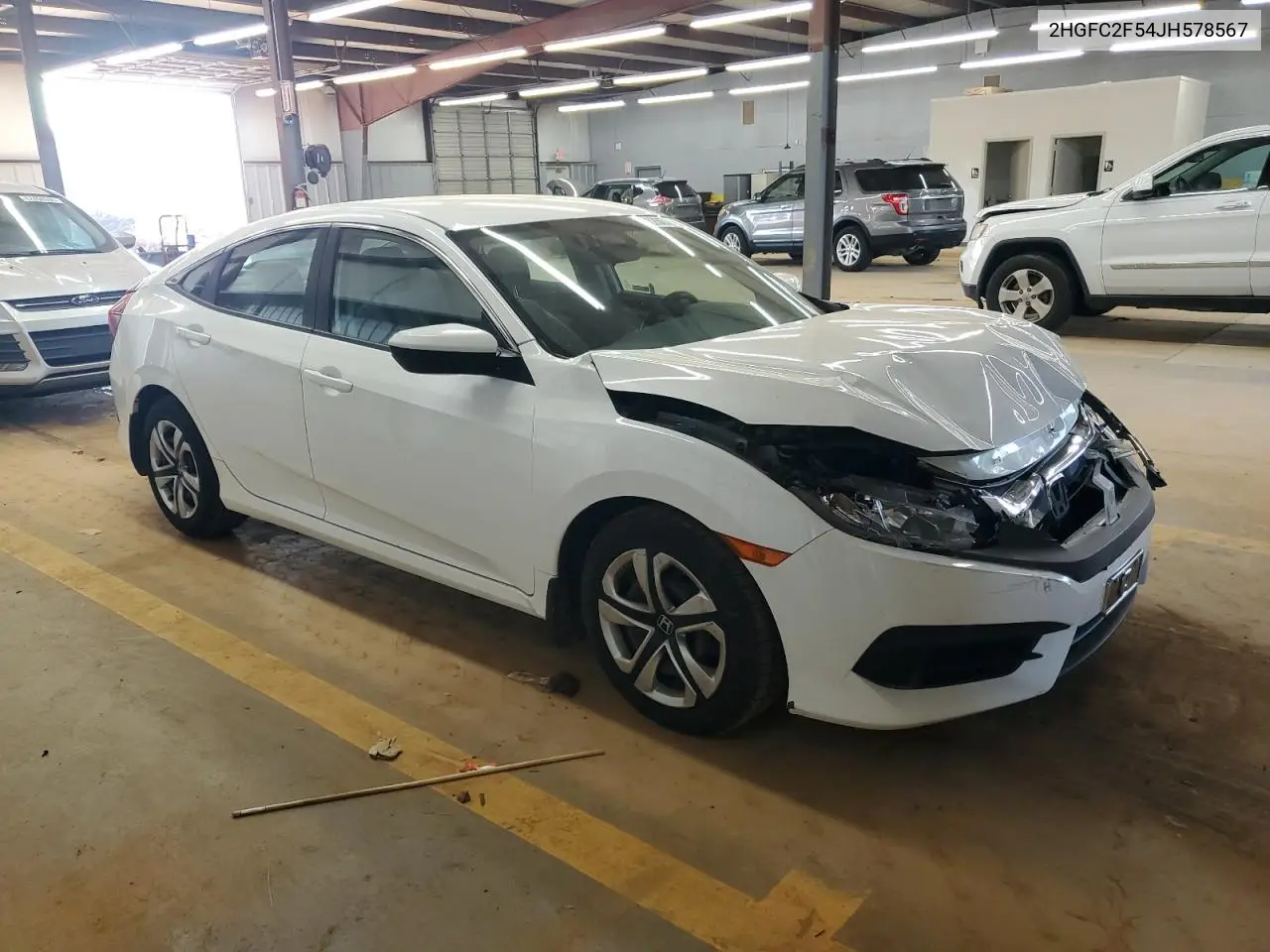 2018 Honda Civic Lx VIN: 2HGFC2F54JH578567 Lot: 62667855