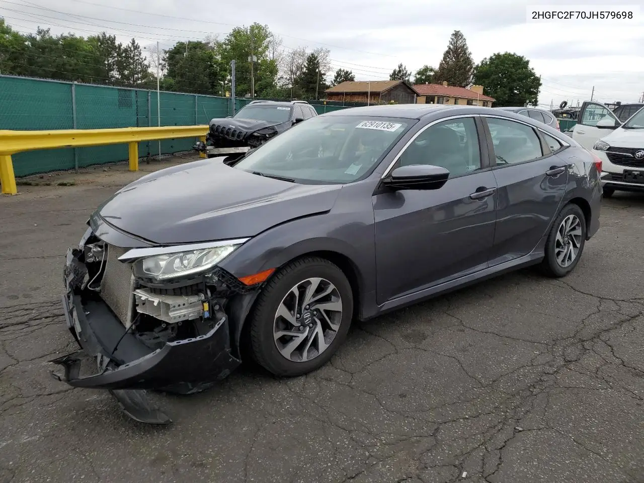 2018 Honda Civic Ex VIN: 2HGFC2F70JH579698 Lot: 62910135
