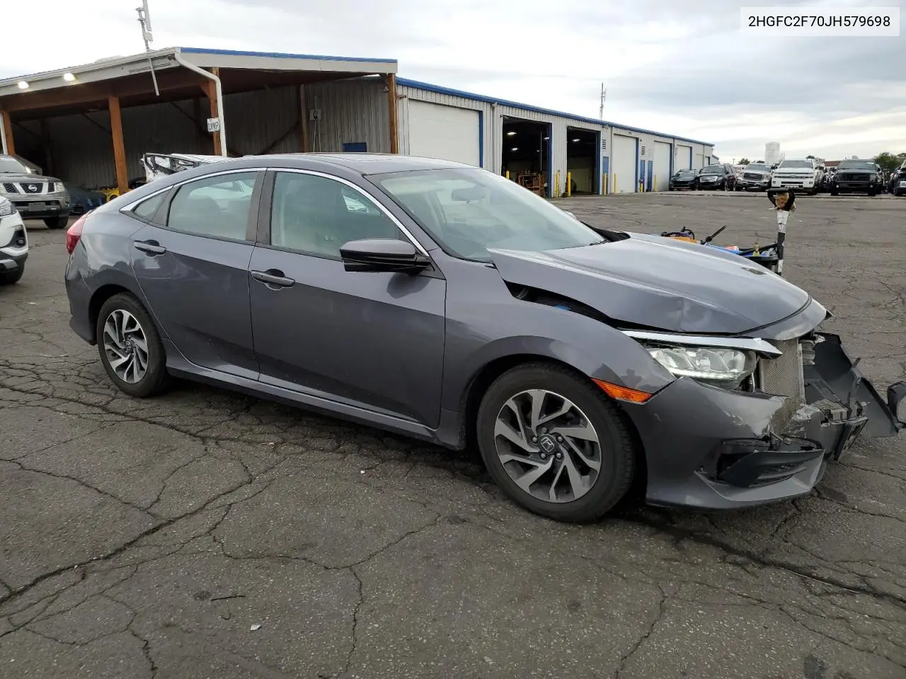 2018 Honda Civic Ex VIN: 2HGFC2F70JH579698 Lot: 62910135