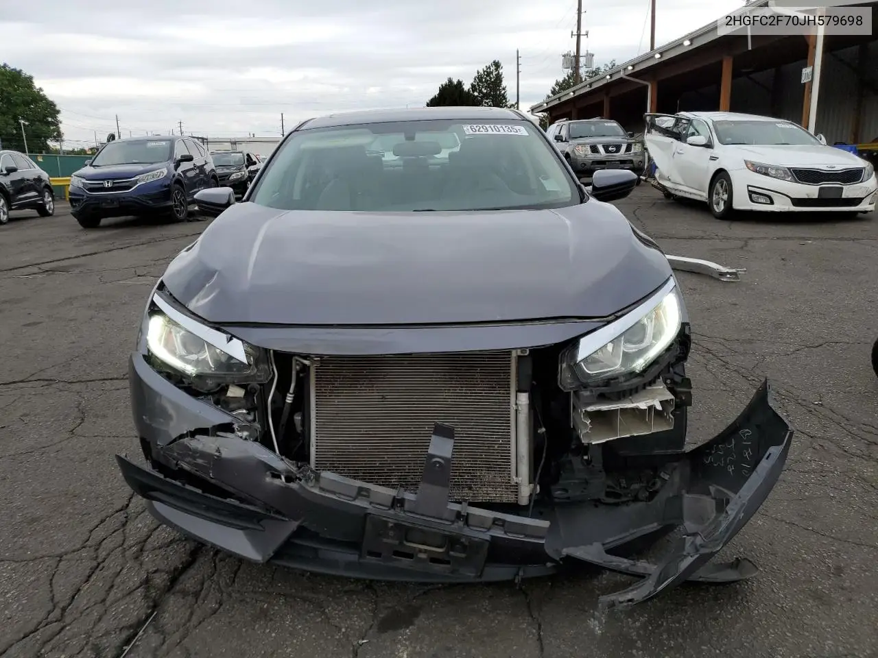 2018 Honda Civic Ex VIN: 2HGFC2F70JH579698 Lot: 62910135