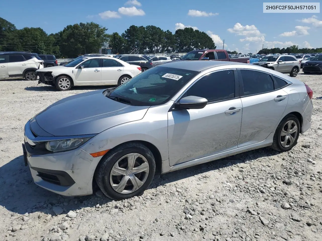 2018 Honda Civic Lx VIN: 2HGFC2F50JH571051 Lot: 63025375