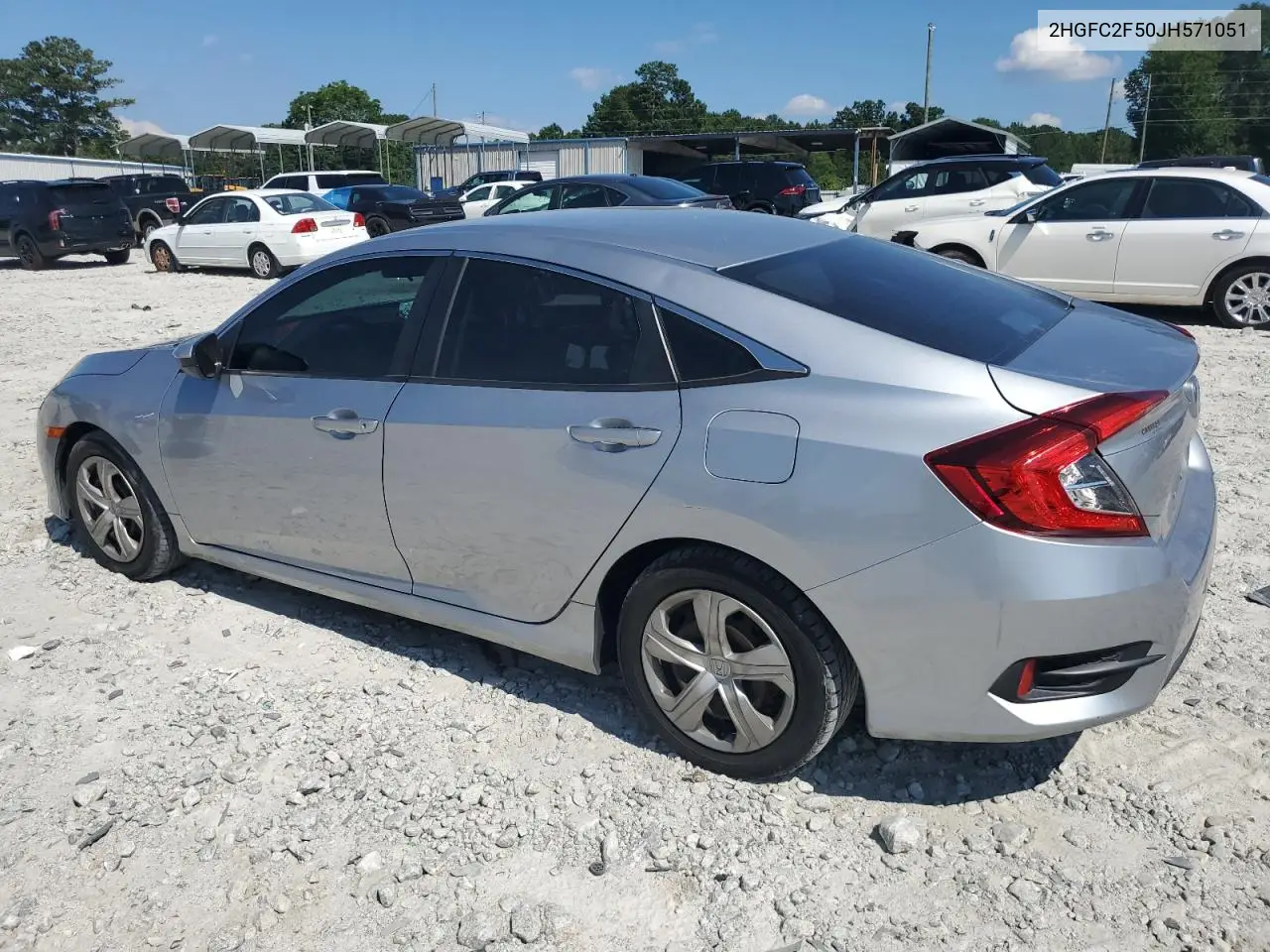 2018 Honda Civic Lx VIN: 2HGFC2F50JH571051 Lot: 63025375