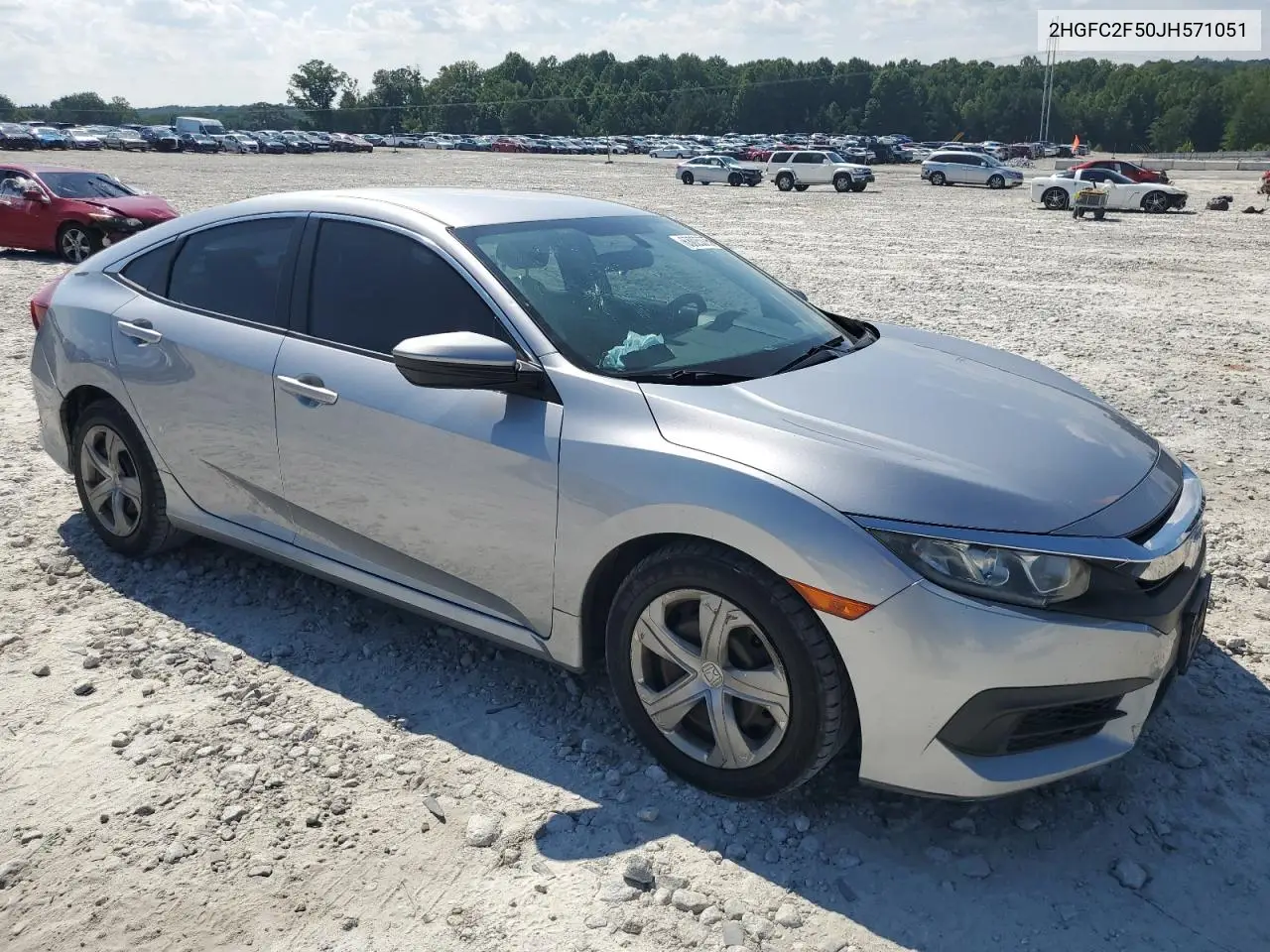 2018 Honda Civic Lx VIN: 2HGFC2F50JH571051 Lot: 63025375