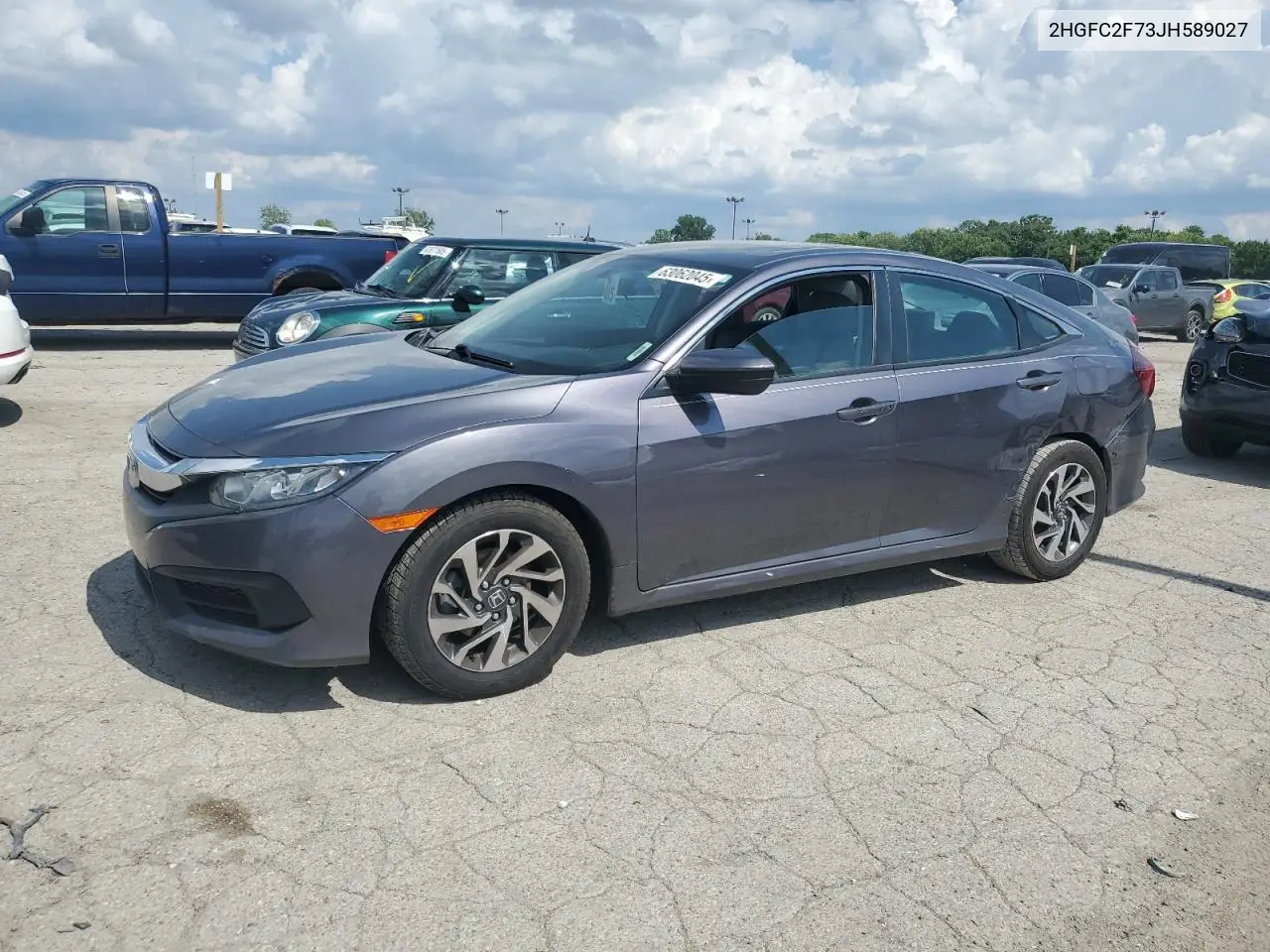 2018 Honda Civic Ex VIN: 2HGFC2F73JH589027 Lot: 63062045