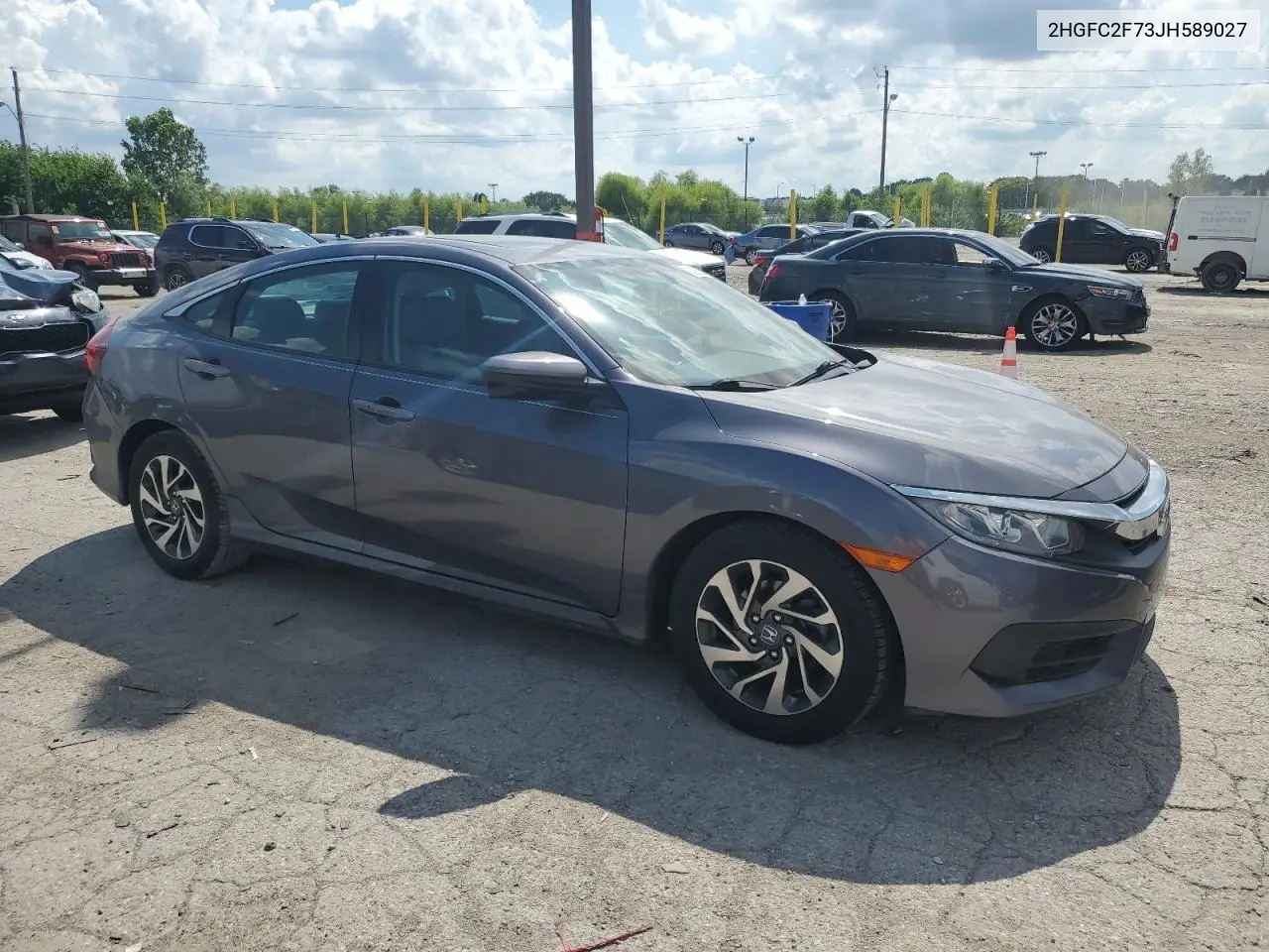2018 Honda Civic Ex VIN: 2HGFC2F73JH589027 Lot: 63062045