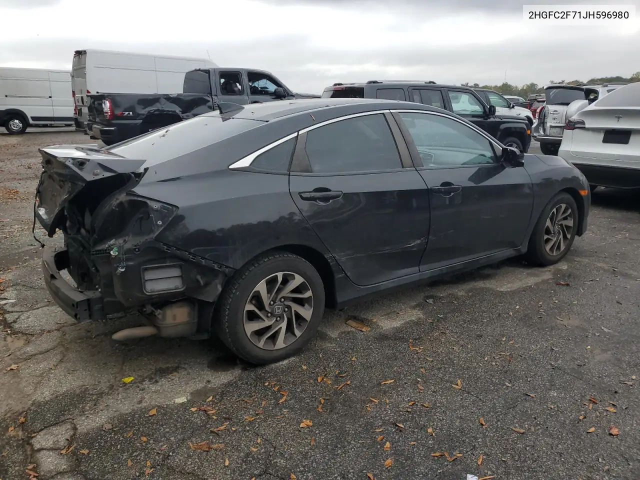 2018 Honda Civic Ex VIN: 2HGFC2F71JH596980 Lot: 77937134