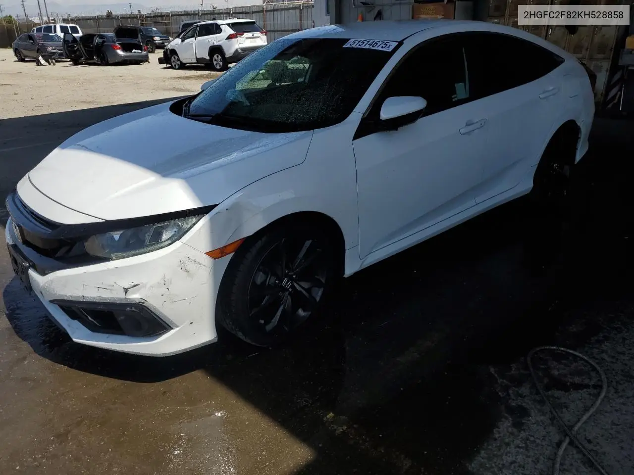 2019 Honda Civic Sport VIN: 2HGFC2F82KH528858 Lot: 51514675