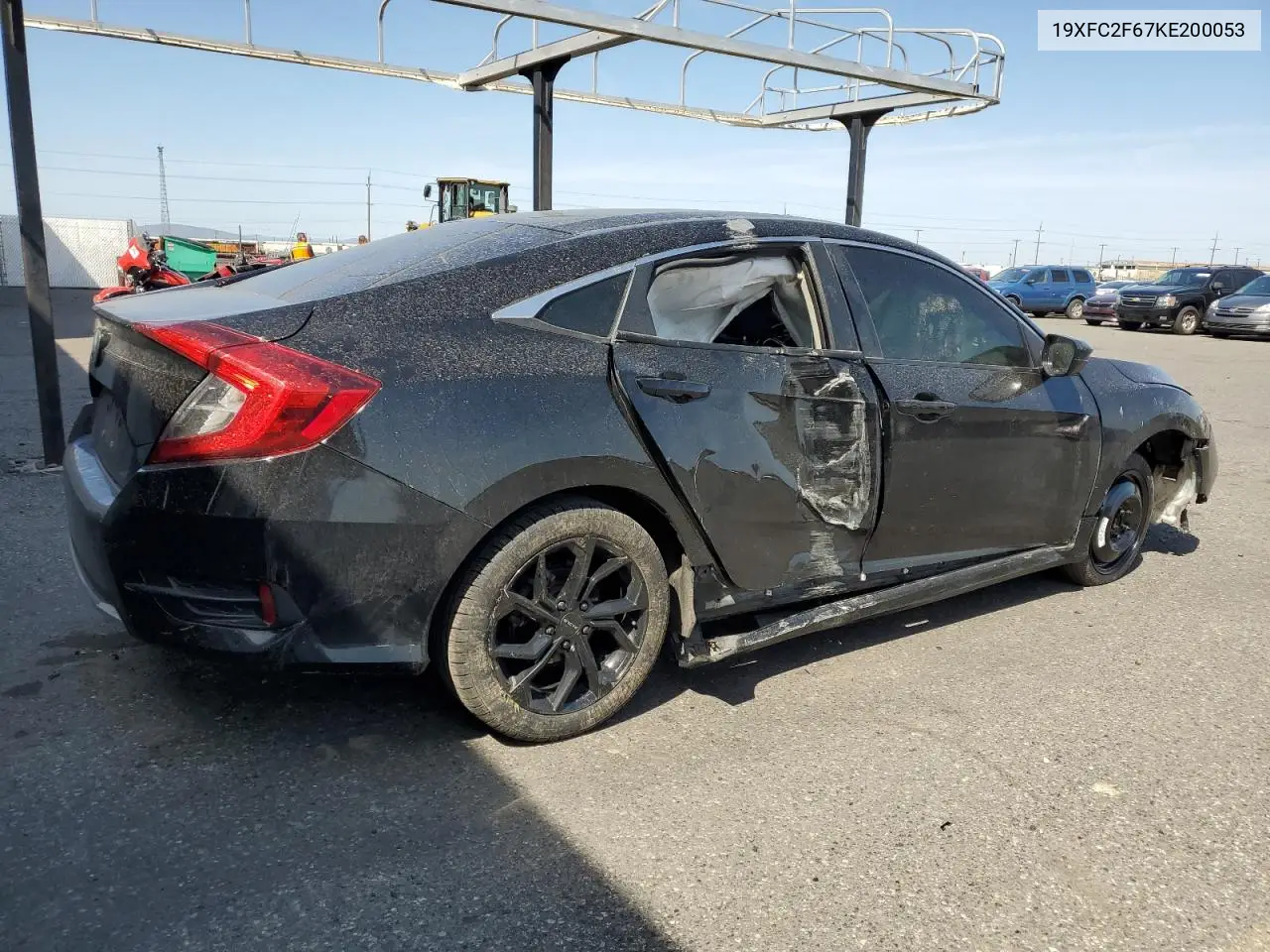 2019 Honda Civic Lx VIN: 19XFC2F67KE200053 Lot: 54603875