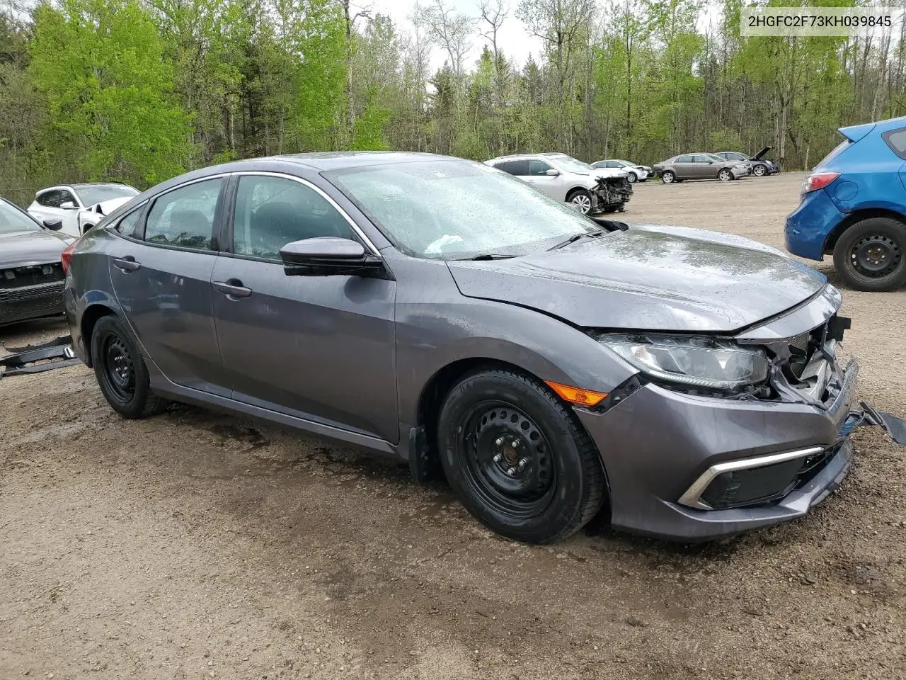 2019 Honda Civic Ex VIN: 2HGFC2F73KH039845 Lot: 56190145