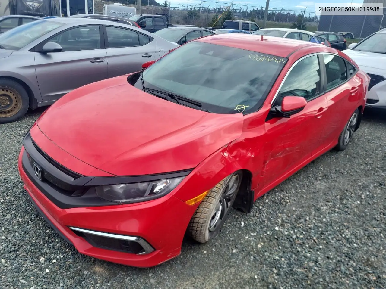 2019 Honda Civic Lx VIN: 2HGFC2F50KH019938 Lot: 56216925