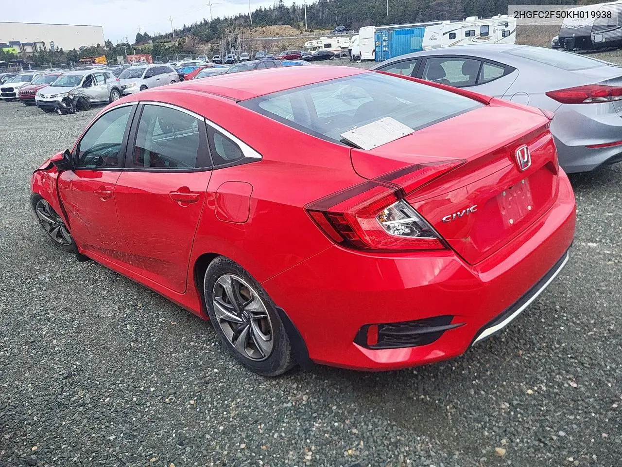 2019 Honda Civic Lx VIN: 2HGFC2F50KH019938 Lot: 56216925